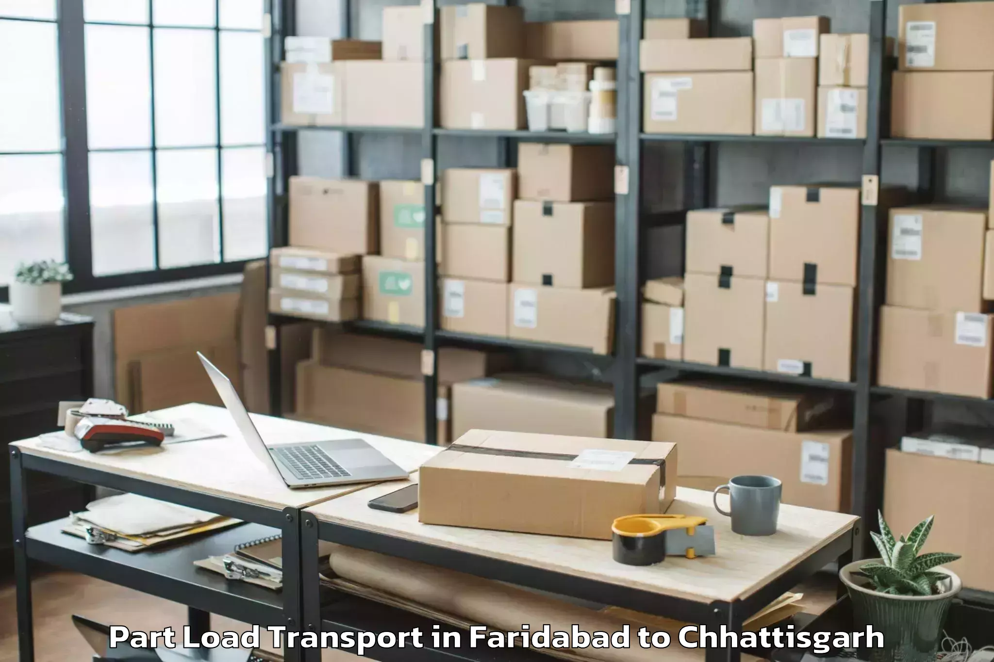 Quality Faridabad to Geedam Part Load Transport